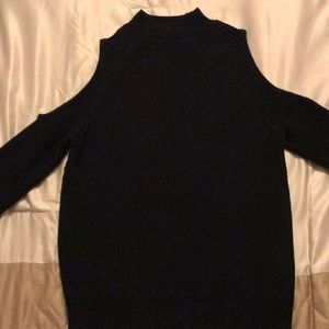 Black cut out shoulder sweater